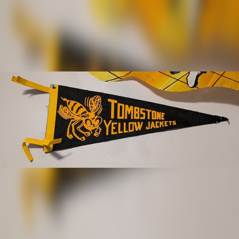 Vintage Tombstone Yellow Jackets Pennant - Tombstone Arizona High School